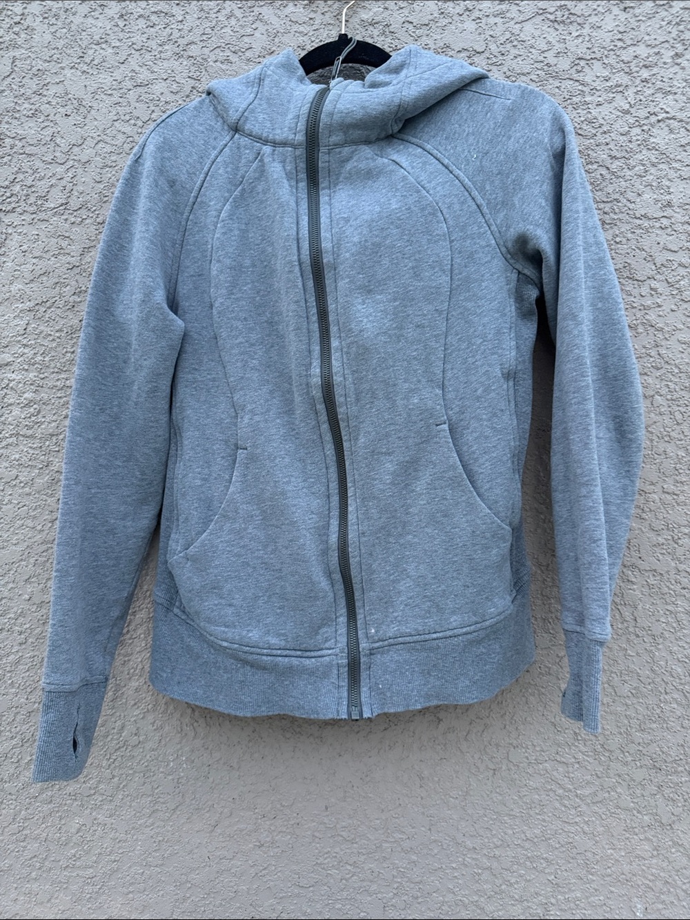 lululemon athletica Gray Full-Zip Hooded Utility Jacket